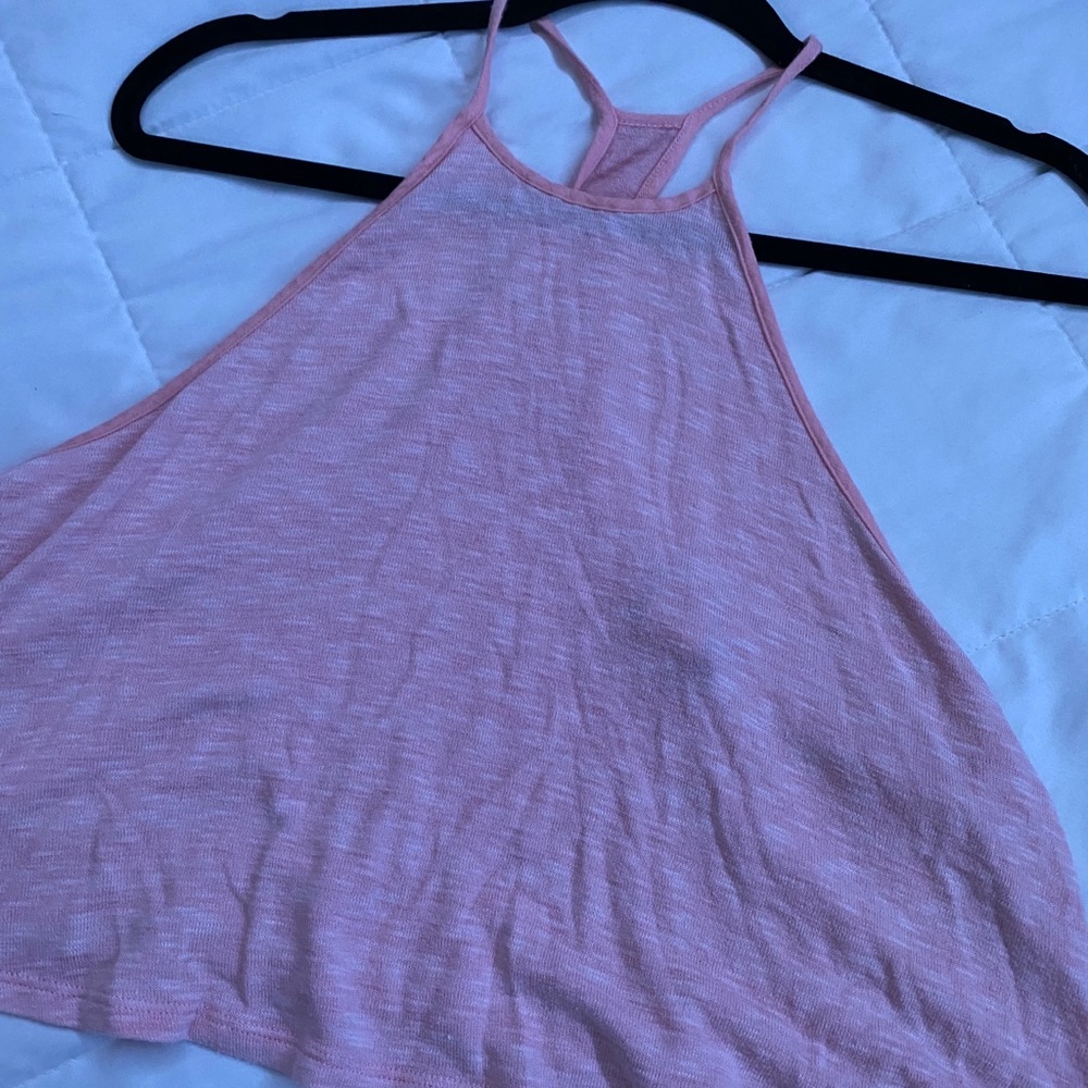 pink flowy tank top